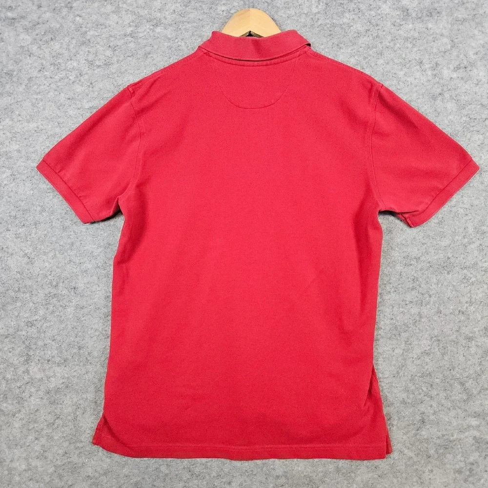 Brooks Brothers Men's‎ Red Knit Polo Shirt Size L Slim Fit 100% Cotton STAINS